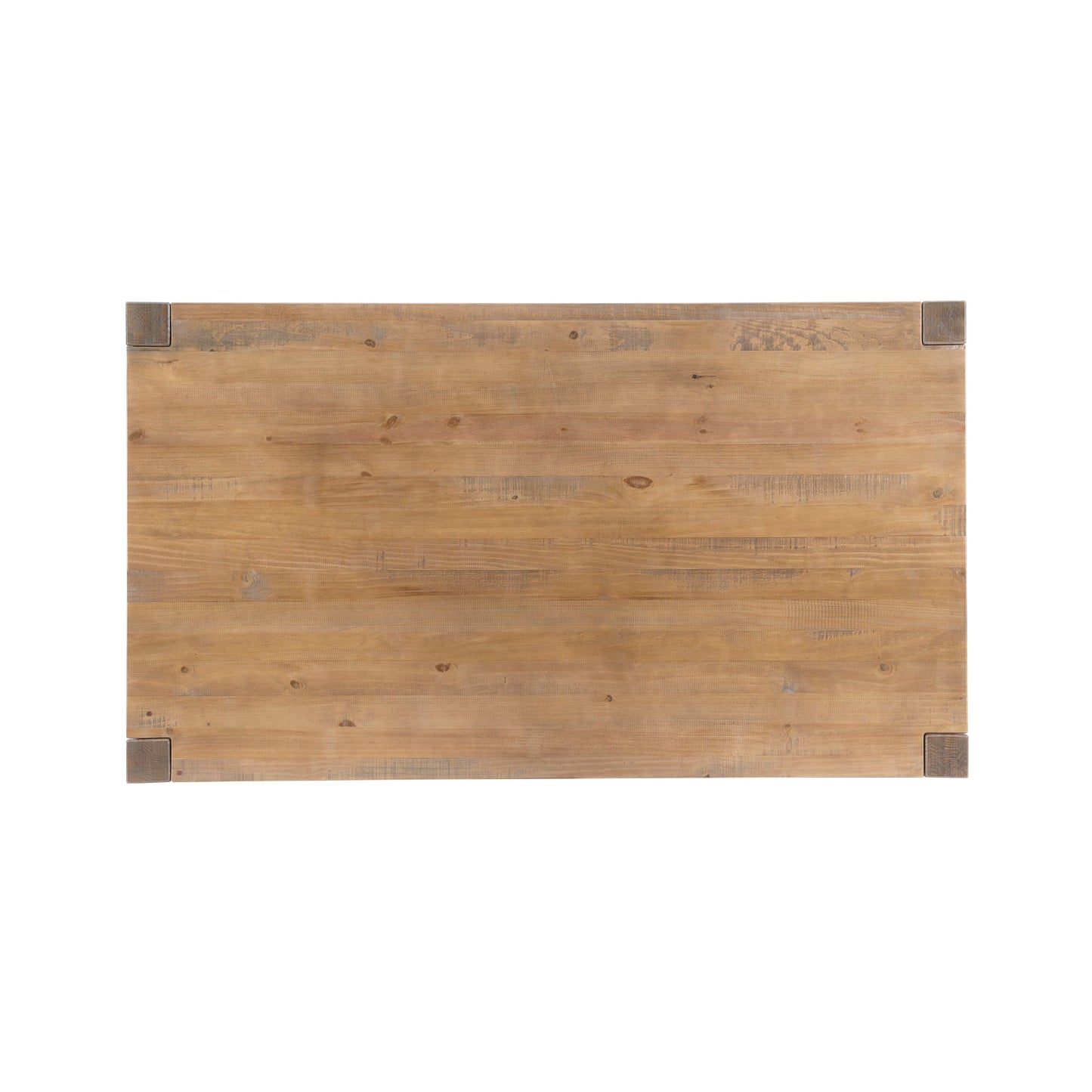 Linon Rylie Natural Wire Brushed Solid Pine Wood Dining Table