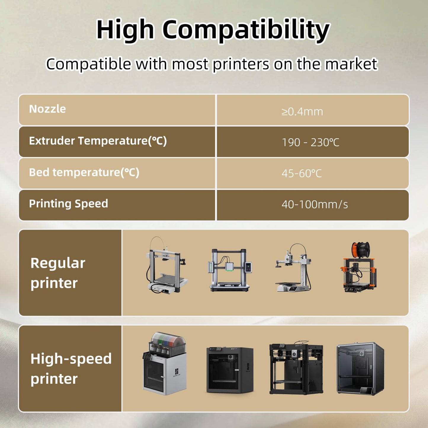 3DHoJor Silk PLA Filament 1.75mm, PLA Filament 1.75mm Silk Shiny 3D Printer Filament, 1kg Cardboard Spool (2.2lbs), Dimensional Accuracy +/- 0.03 mm, Fit Most FDM Printer(Metal Silver)