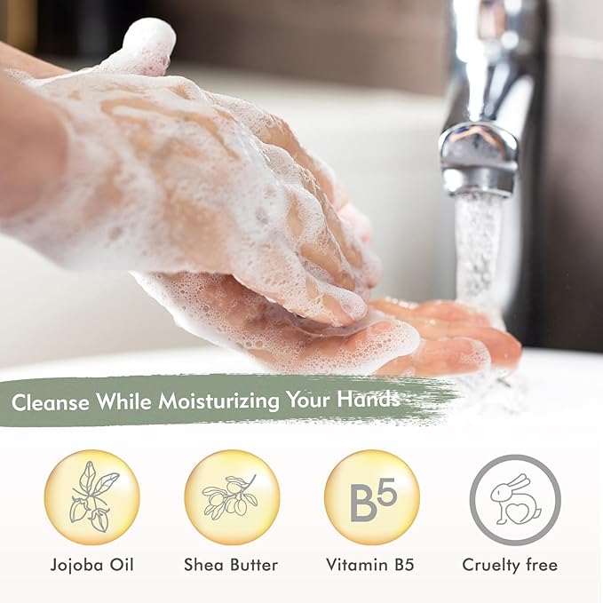 ROMIIE ZOI Liquid Hand Soap Refills Set – Bamboo Scent – 750ML x 3 Bottles Refill – Gentle Formula with Essential Oils – Biodegradable & Cruelty-Free for Sensitive Skin, Kitchen & Bathroom