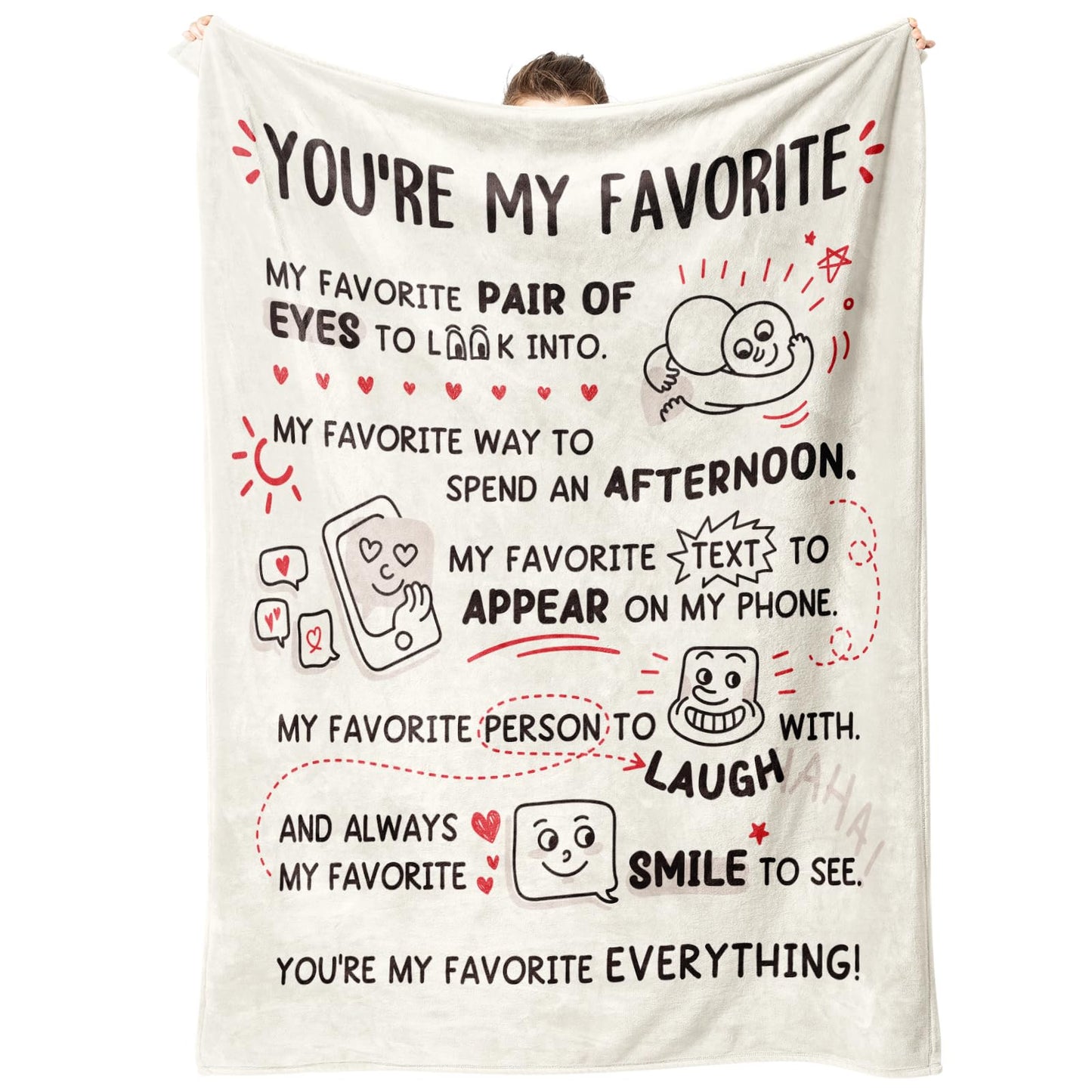 Craftique Birthday Gifts for Girlfriend Boyfriend- I Love You Blanket for Him Her- Romantic Girlfriend Gifts Anniversary, Funny Soft Blanket Gift for Him Her Husband Wife Fiance, 60”×50”