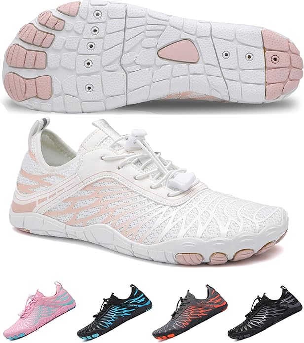 SIOSNETA Hike Barefoot Shoes for Women Men, Breathable Non-Slip Athletic Footwear, Wide Toe Water Shoes for Hiking, Non-Sl...