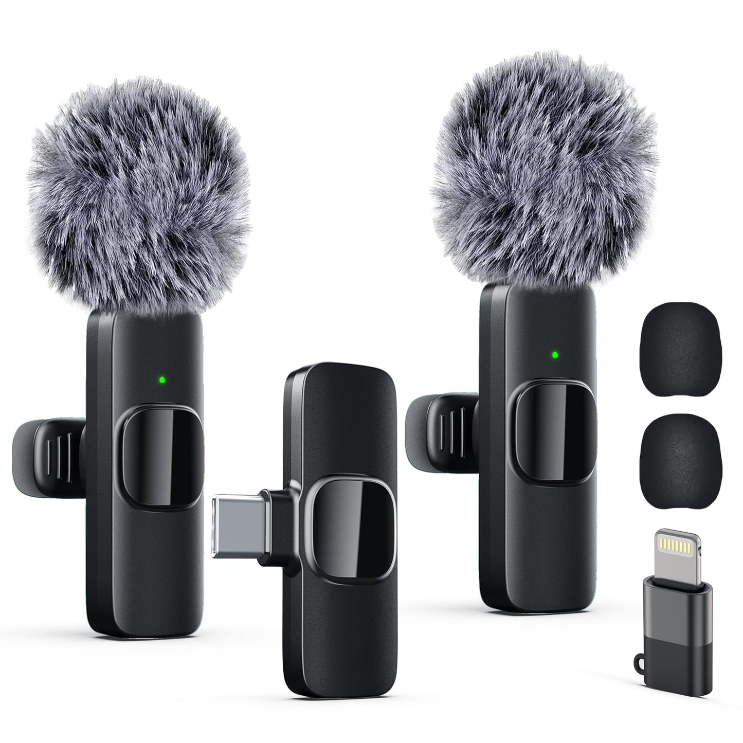 Professional Wireless Lavalier Lapel Microphone for iPhone, iPad, mini Video Recording Mic forInterview Video Podcast Vlog YouTu