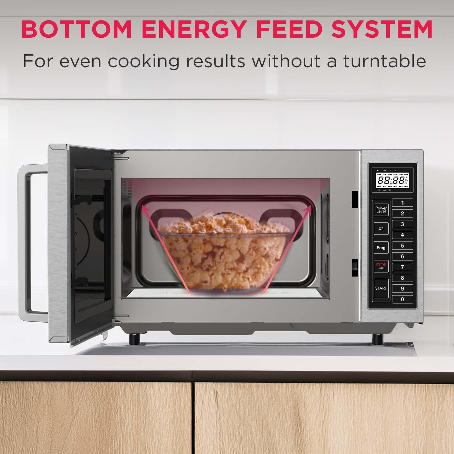 FRIGIDAIRE COMMERCIAL Kitchen Microwave Oven, 0.9 Cu Ft (1000 Watts), NSF certified