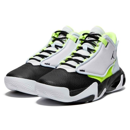 Jordan Girl's Max Aura 4 (Big Kid) Platinum Tint/Black/Volt/Blue Tint 6.5 Big Kid M