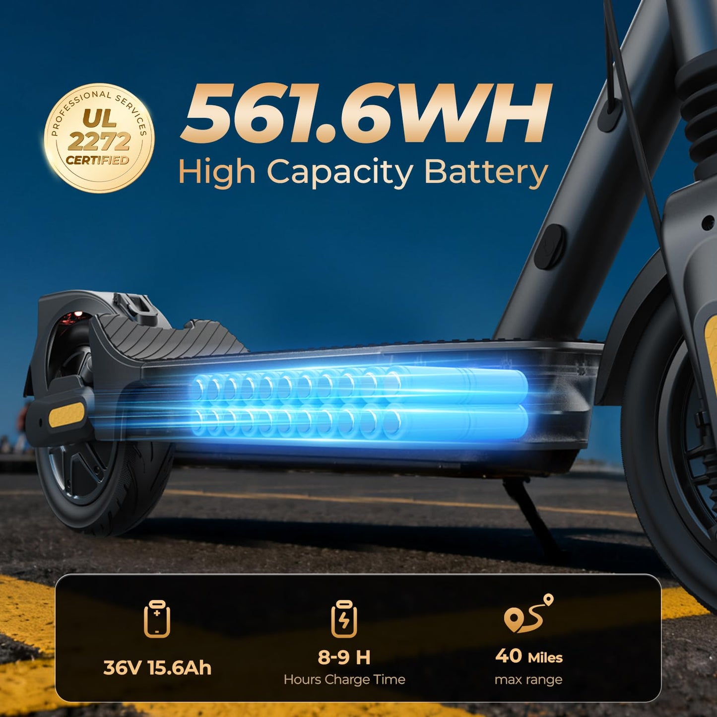 Electric Scooter for Adults 750W /1000W, 20MPH, 32/40 Miles Adult Electric Scooters with Long Range, 10" Tire Motorized Scooters, Foldable E-Scooter Commuter with App, Dual Suspension