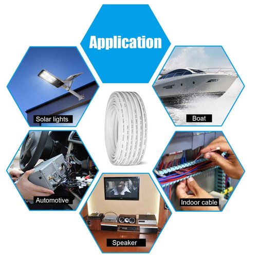 Kimbluth 8 Gauge Triplex Marine Wire Tinned Copper Boat Cable, 30ft 8 AWG Standard USA OFC Oxygen Free Copper Wire for Automotive Boat Speakers Solar Outdoors