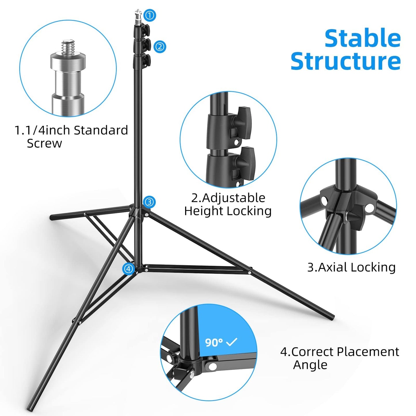 EMART 8.5 x 5ft Portable T-Shape Backdrop Stand Kit with Adjustable Frame, 4 Spring Clamps & Carry Bag for Parties, Photography, Video, and Studio Background Support