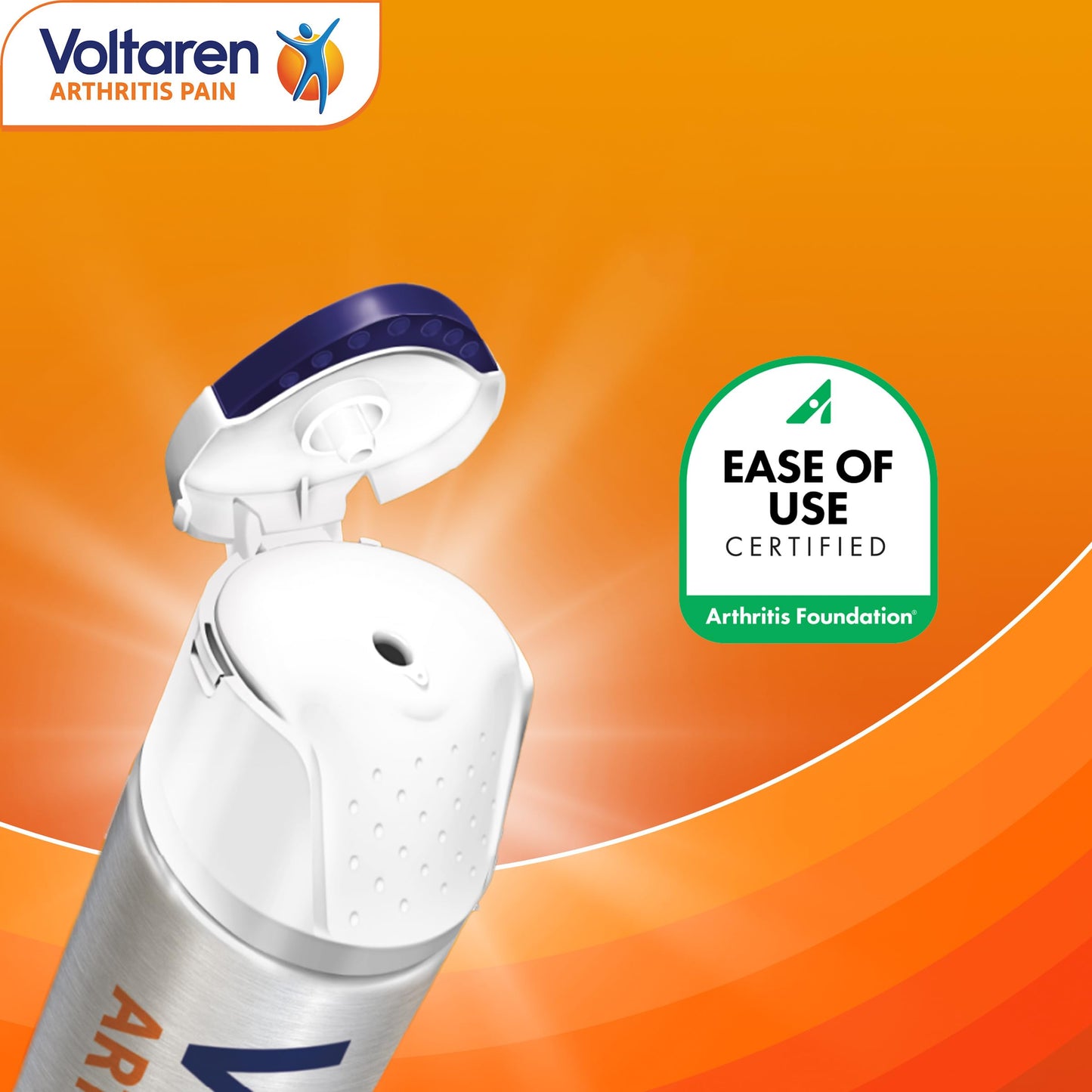 Voltaren Arthritis Pain Relief Gel, Diclofenac Sodium, 1% (NSAID), Clinically Proven Powerful Pain Reliever with Easy Open Flip Top Cap, No Prescription Needed, 5.3oz