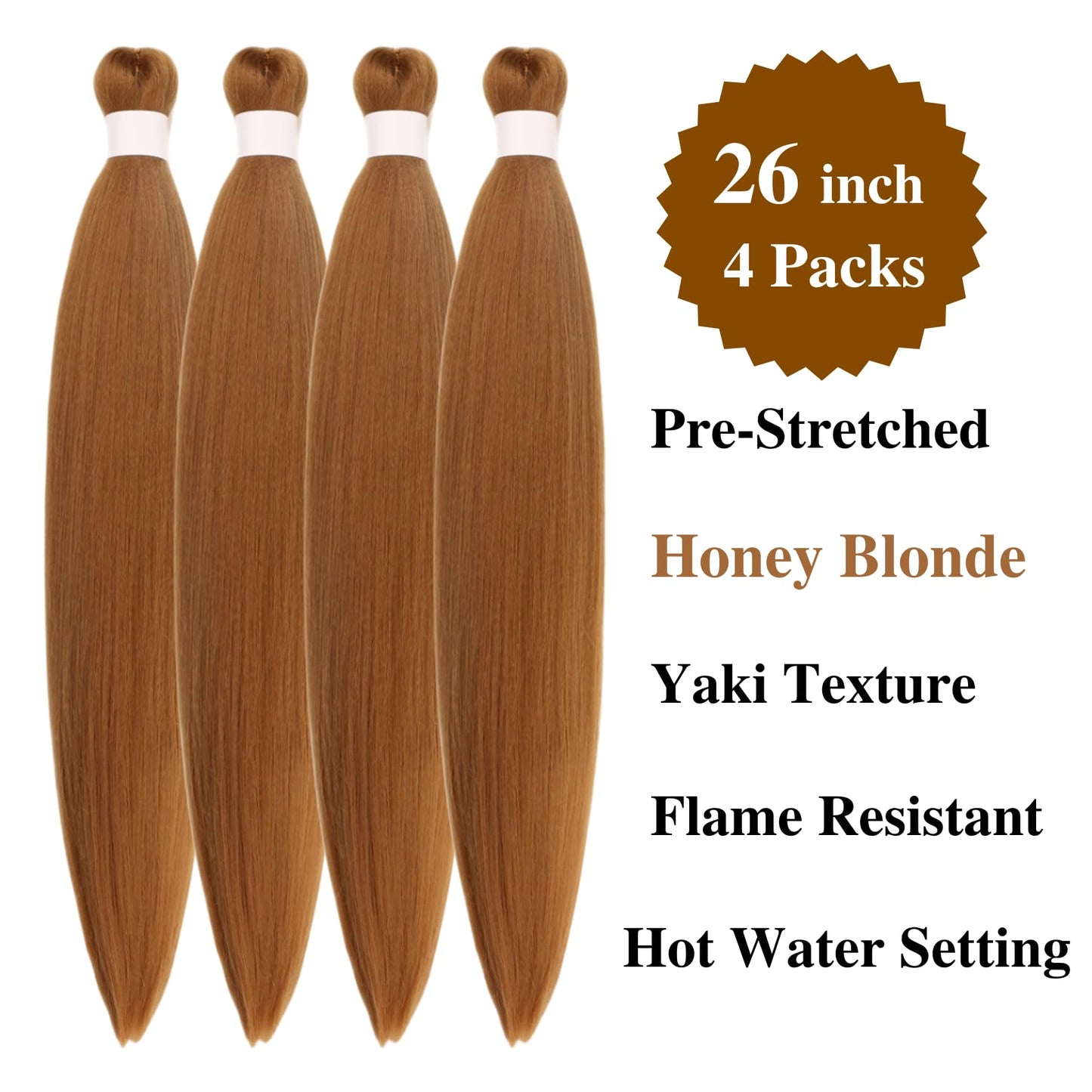 Honey Blonde Braiding Hair Pre stretched Boho Hair for Mermaid Braiding Hair Extensions Micro Curl Boho Braids Curly Crochet Boh