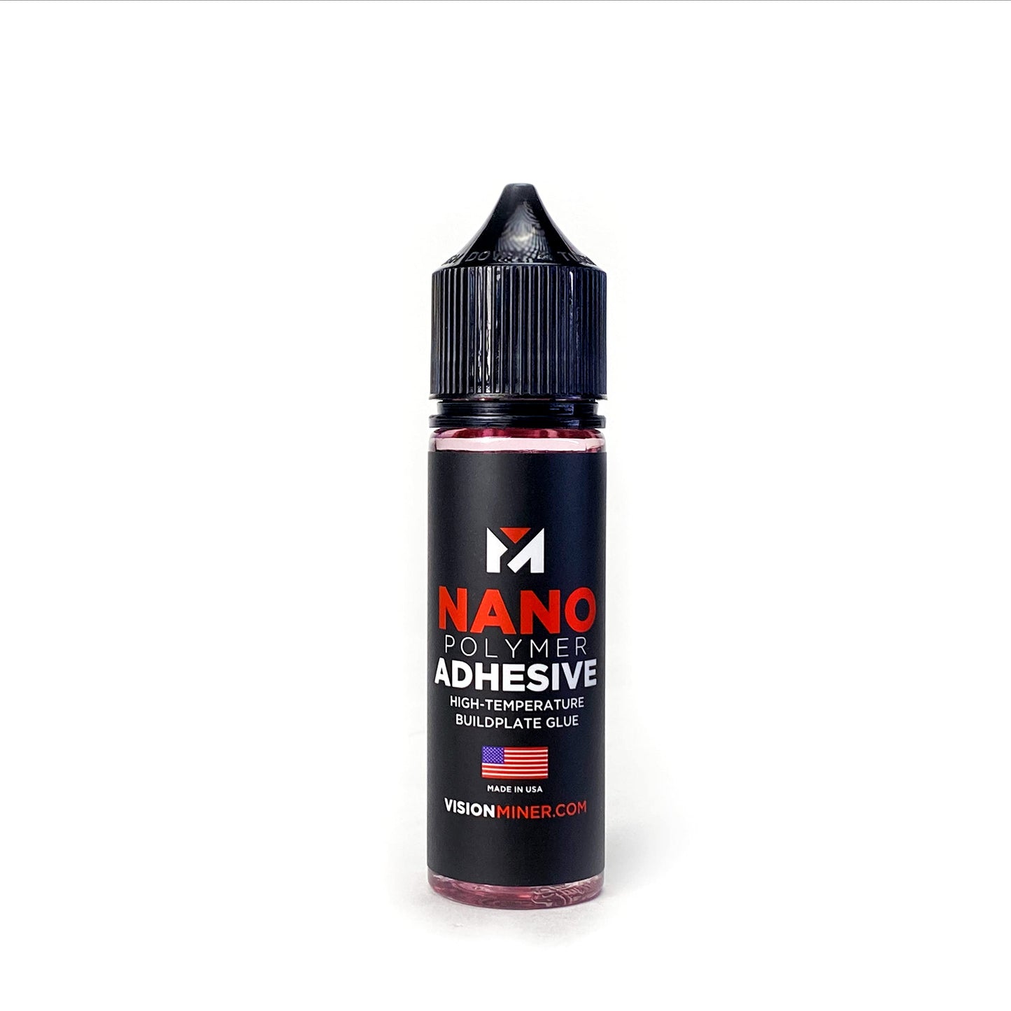 Vision Miner Nano Polymer Adhesive (50ml) - Ultimate 3D Printing Bed & Build Plate Adhesion - No Mess, Non-Toxic, Works for PLA, ABS, PEI, PEEK, Nylon, PC and More. Easy Application, Easy to Clean!