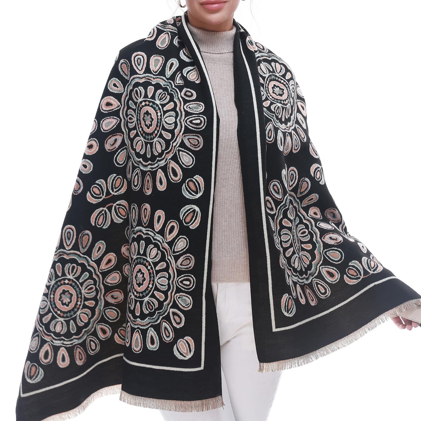 SWAT PANY Scarf for Women Pashmina Blanket Shawls and Wraps Winter Warm Scarves