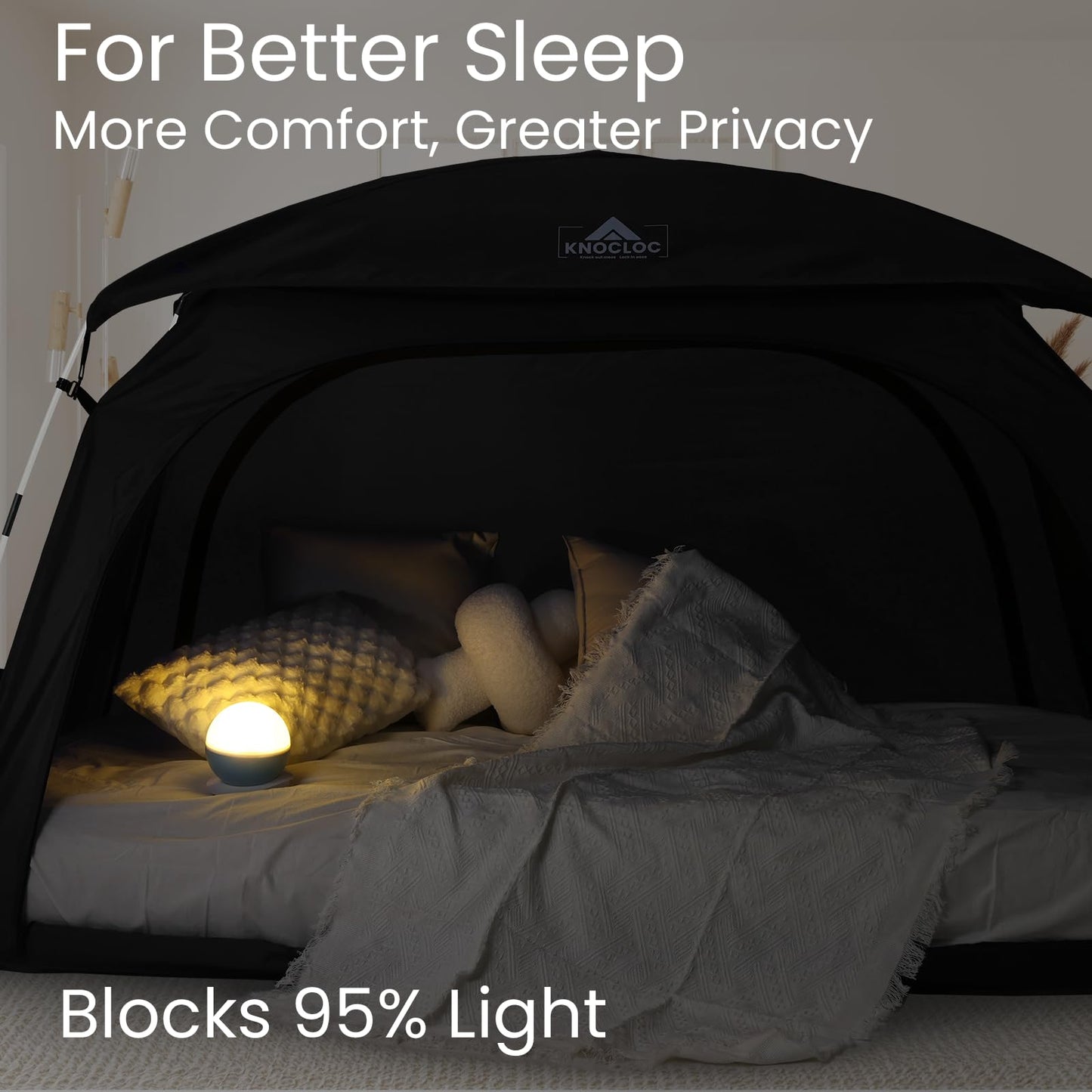 Twin Bed Tent for Kids and Toddlers, CPC Certified Bed Fort, 95% Blackout Sensory Tent for Sleeping, Calming & Privacy, Breathable & Portable, Easy to Use