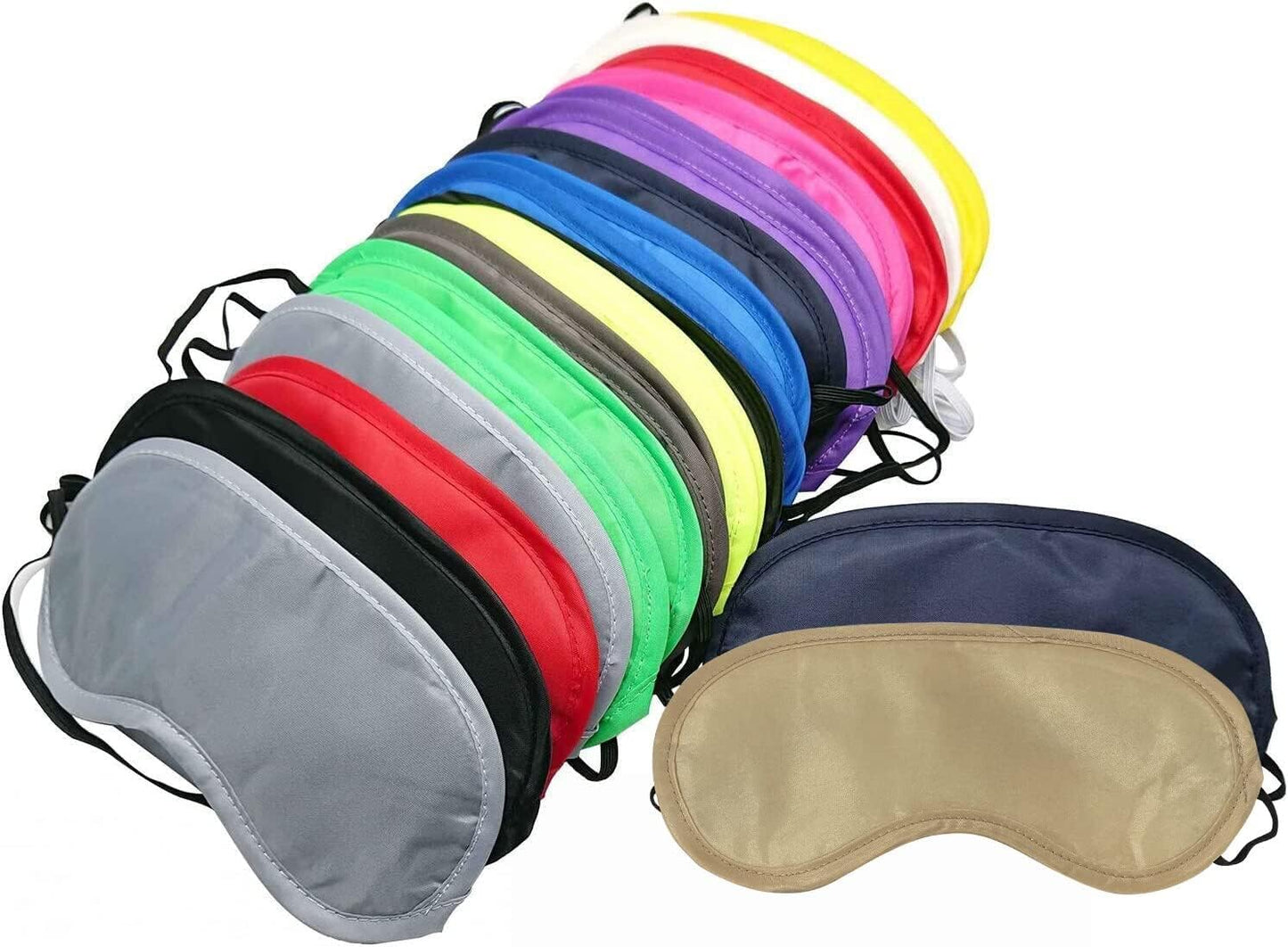 26 Pieces Eye Mask Shade Cover Blindfold Travel Sleep Eye Masks with Nose Pad for Travel Sleep or Party Supplies Game.(13 Colors)
