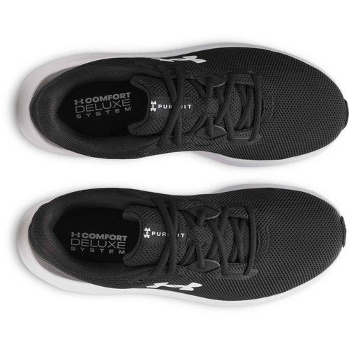 Under Armour Men's Charged Pursuit 4, (001) Black/Black/White, 13, US