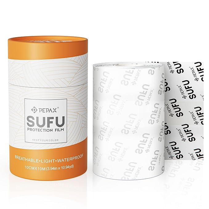 PEPAX SUFU Tattoo Aftercare Bandage - 4"x 10 Yard Second Skin Tattoo Cover Up Patch Waterproof Tattoo Bandage Breathable Tattoo Cover Up Tape Transparent Tattoo Wrap for Healing Tattoo Protection Film
