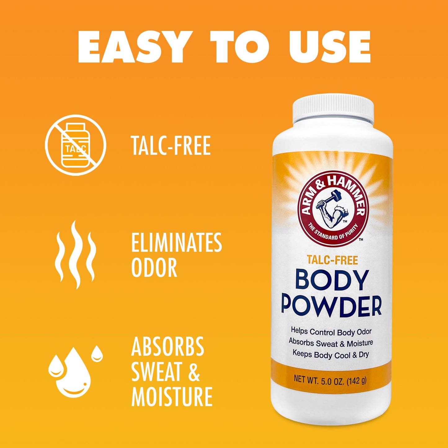 Talc-Free Body Powder for Body Odor Sweat & Moisture (3 pack)