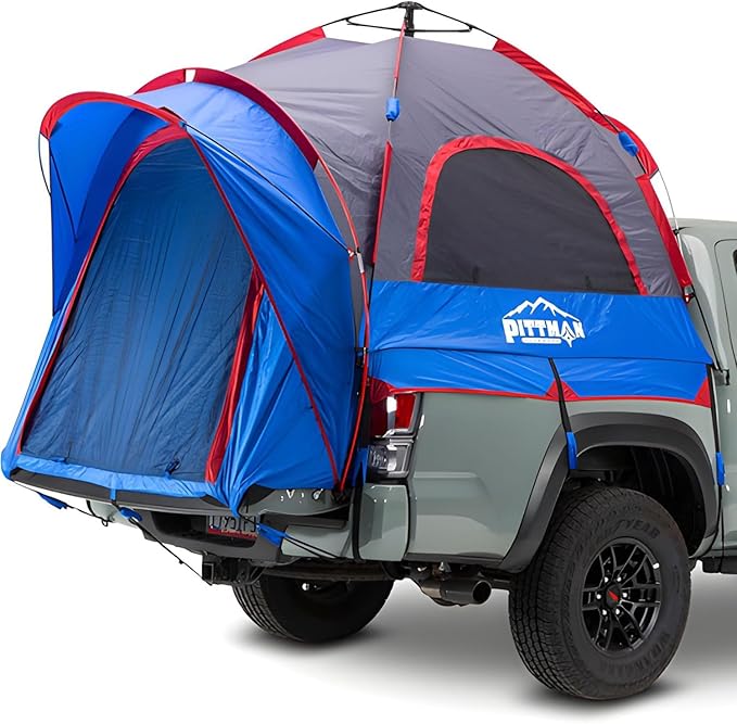 Pittman - Truck Bed Tent with EZ-UP Design - Truck Tent for Camping - Includes Rain Fly, Extra Wide Entry, Oversize Air Me...