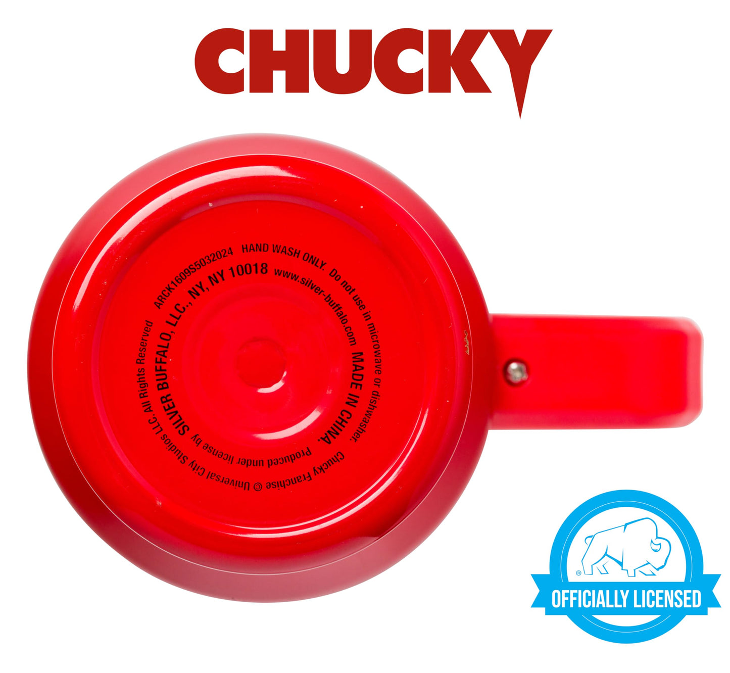 Silver Buffalo Chucky Wanna Play Stainless Steel Tumbler with Handle and Straw, Fits in Standard Cup Holder, 40 Ounces