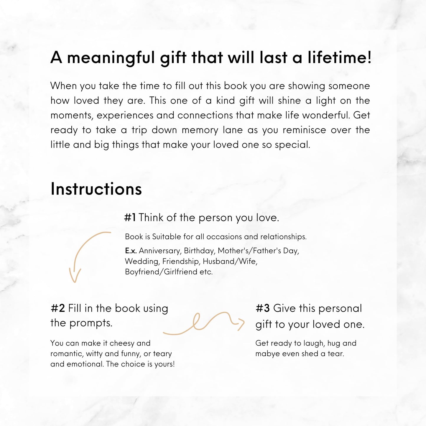 Anniversary Birthday Gift, For Boyfriend Girlfriend, Husband Wife, Dad Mom, Romantic Thoughtful Personalized Gift for Him Her, Reasons Why I Love You (Fill in the Blanks - Reasons Why I Love You)