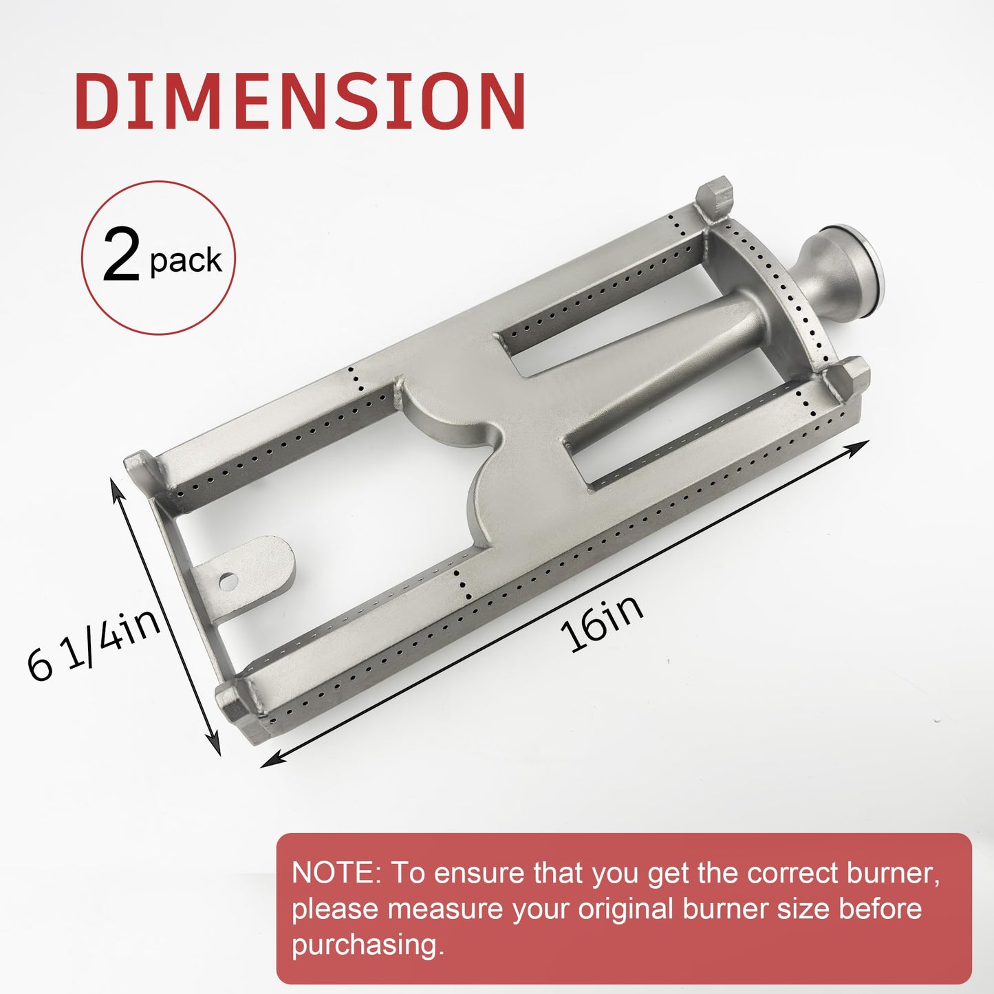 GDCERIX 304 Stainless Steel Grill Burner Replacement for Lynx L27 L30 L36 L42, DCS 27 Series, BBQ Burner Replacement for Lynx, DCS, Kirkland Grill (2 Pack)
