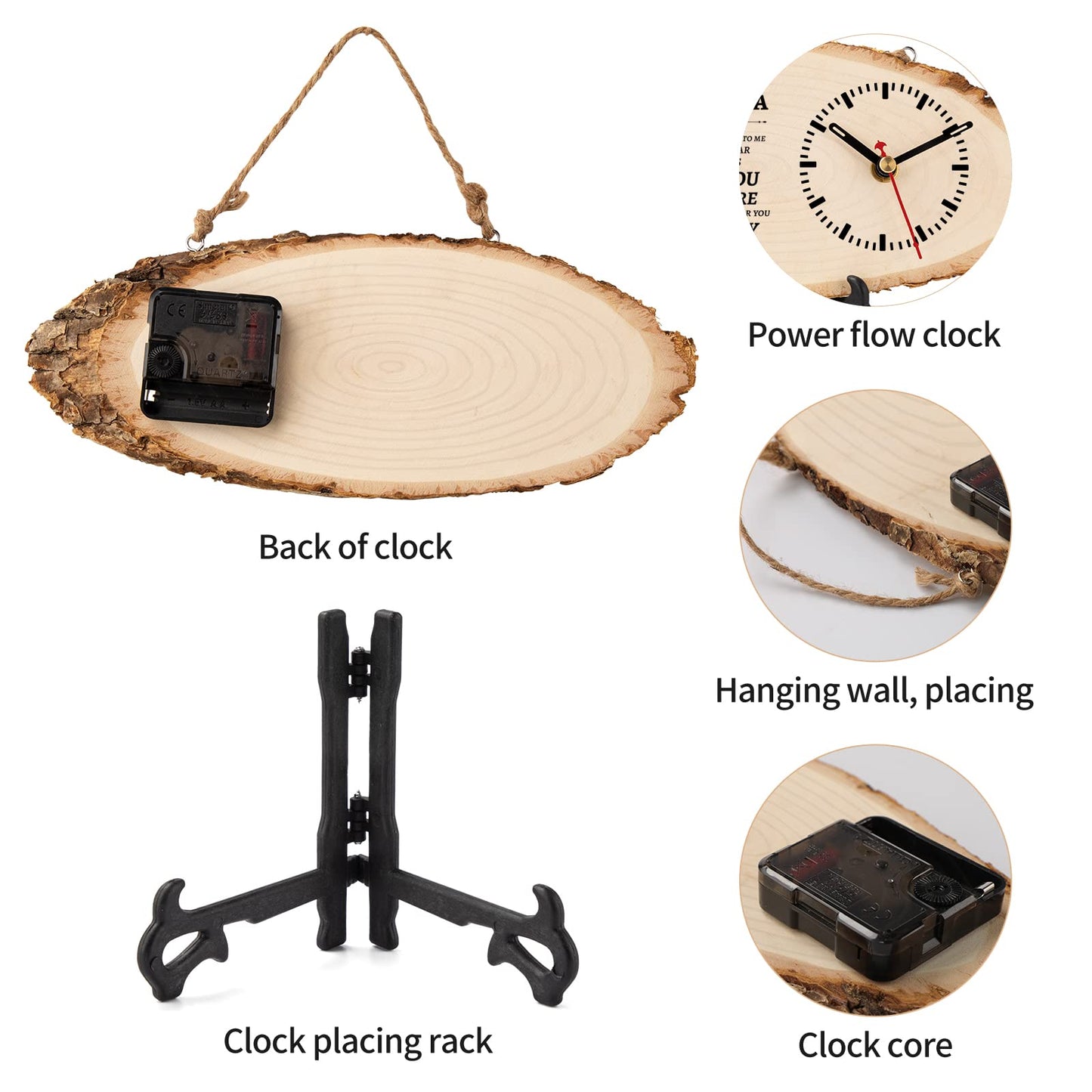 BeauGift Dad Gifts, Wooden Clock Gifts for Daddy from Daughter Son Kids, Dad Birthday Gift Idea for Papa Who Wants Nothing, Christmas from Child to My Dad
