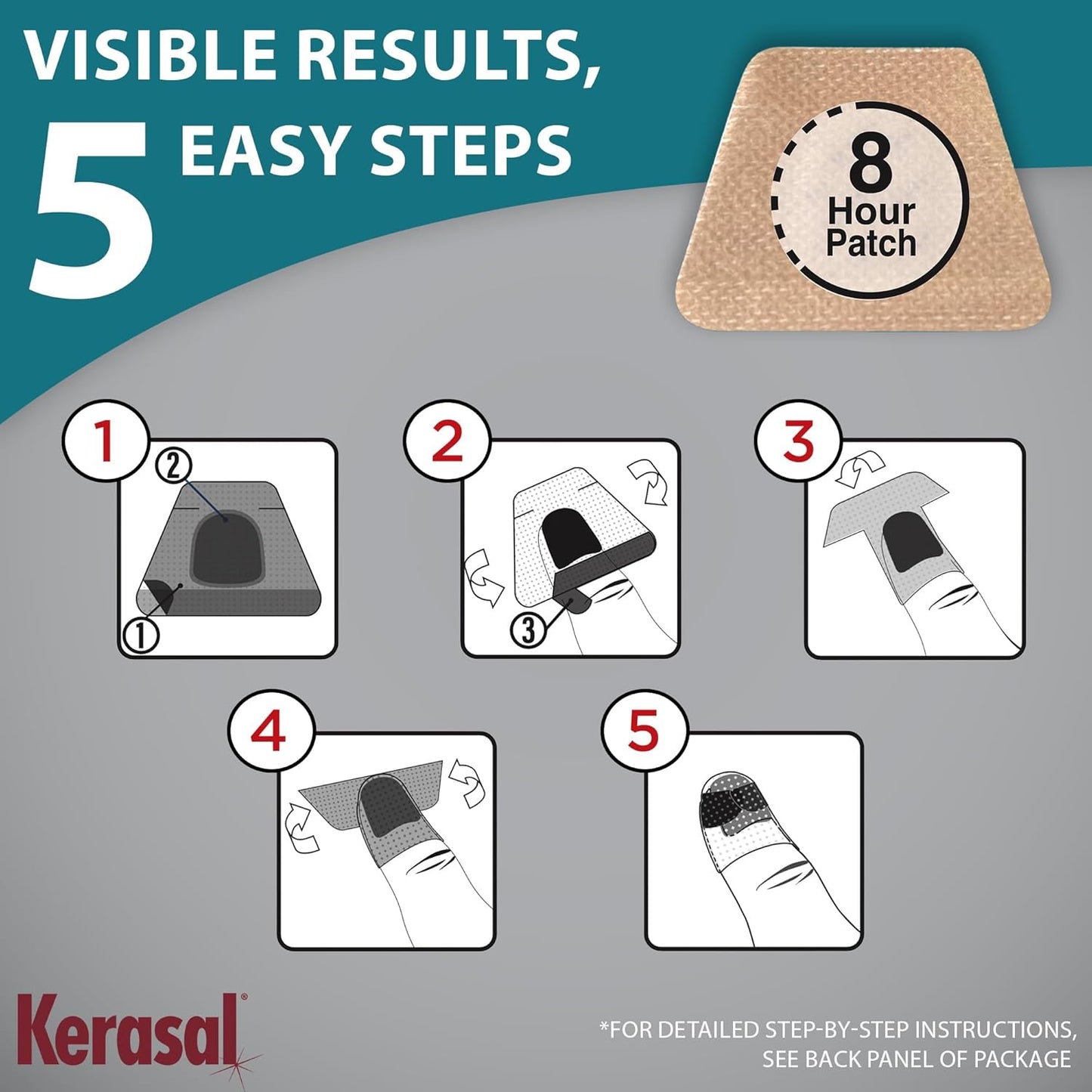 Kerasal Multi-Purpose Nail Repair Patches - 14 Count Twin Pack, Repair for Damaged Nails, 8-Hour Treatment Restores Healthy Appearance