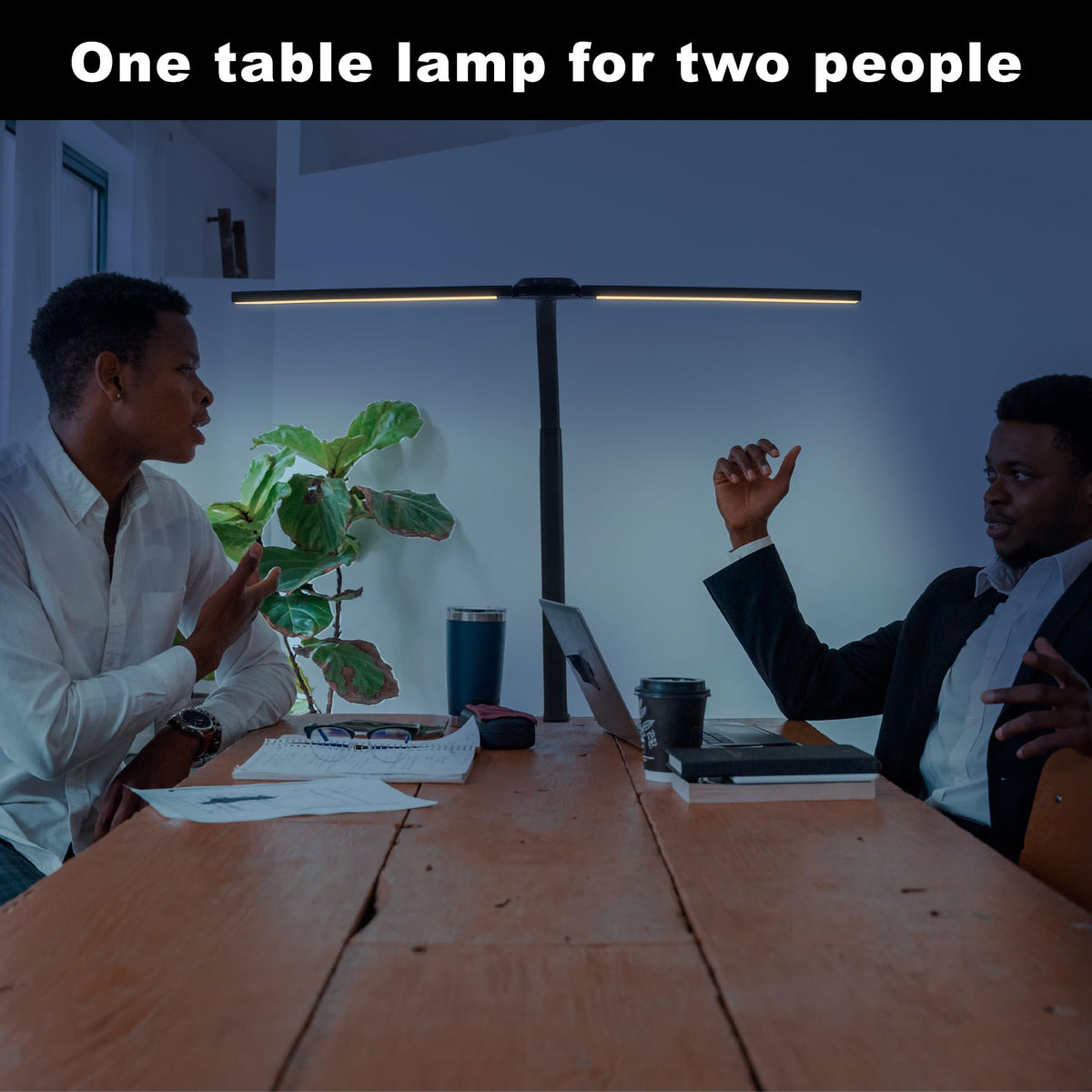 MYSFUL LED Desk Lamps with Clamp, Adjustable & Dimmable Desk Lamps for Home Office, Tall Desk Lamp for Workspaces, Bright LED Desk Light for Study, Workbench Light for Computers (360 Degree Rotation)
