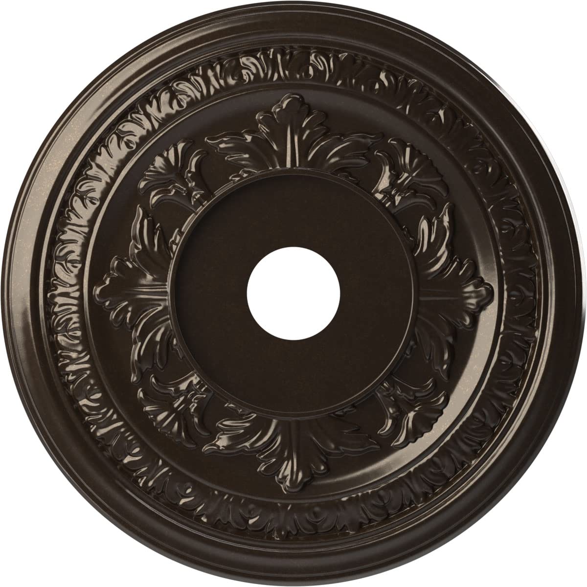 Ekena Millwork Cmp22Baeru Baltimore Thermoformed Pvc Ceiling Medallion (Fits Canopies Up To 7 3/4), 22Od X 3 1/2Id X 1P, Univers