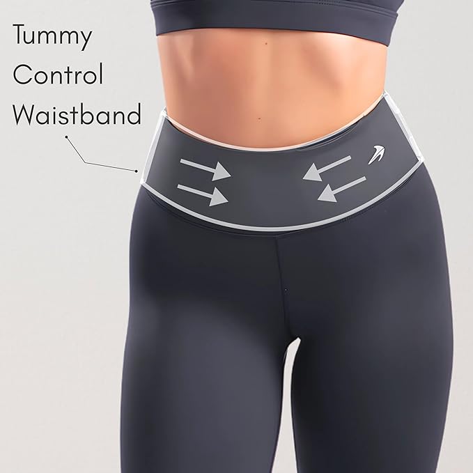 CompressionZ Women's Compression Leggings High Waisted Performance Shaping Gym, Pilates, Travel, Yoga, Workout Pants