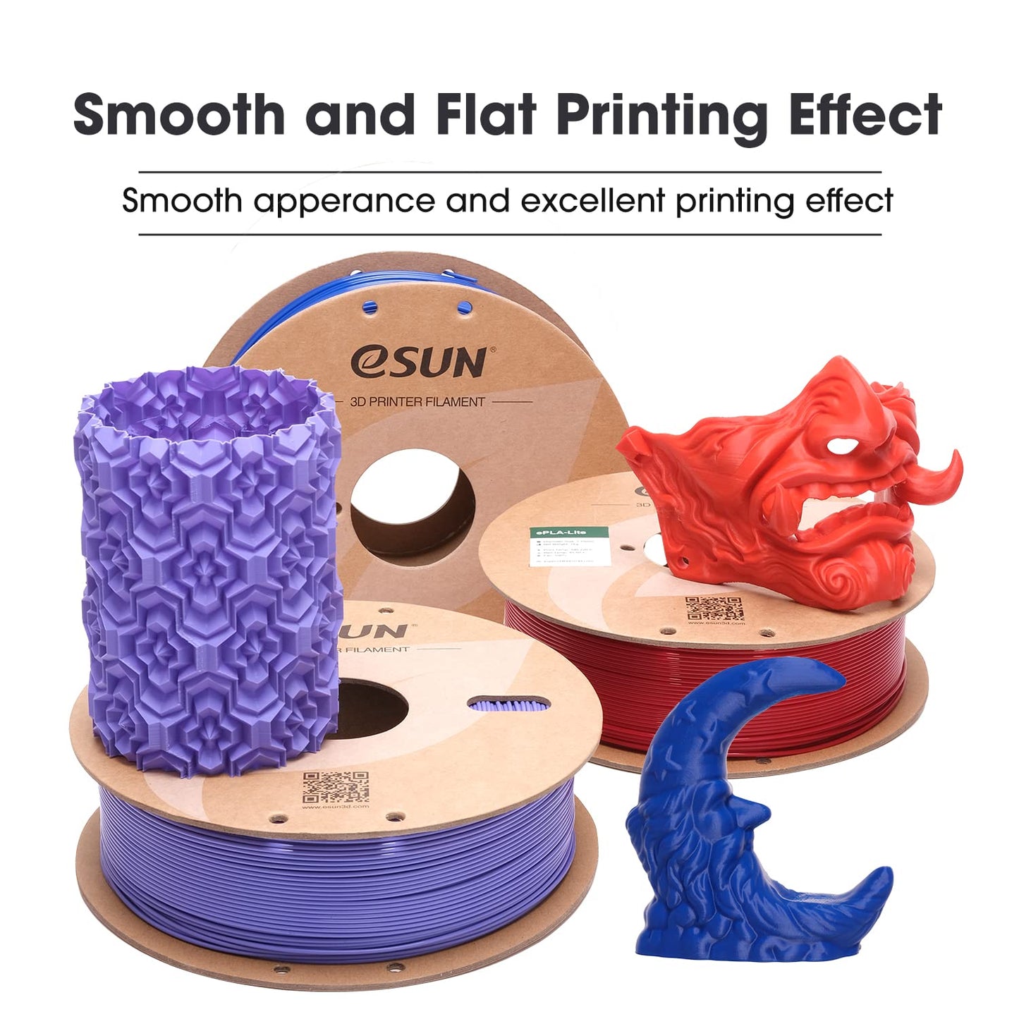 eSUN PLA Filament 1.75mm, High Toughness 3D Printer Filament Upgraded PLA Filament, Dimensional Accuracy +/- 0.03mm, 1KG Cardboard Spool (2.2 LBS) 3D Printing Filament for 3D Printers, Grey
