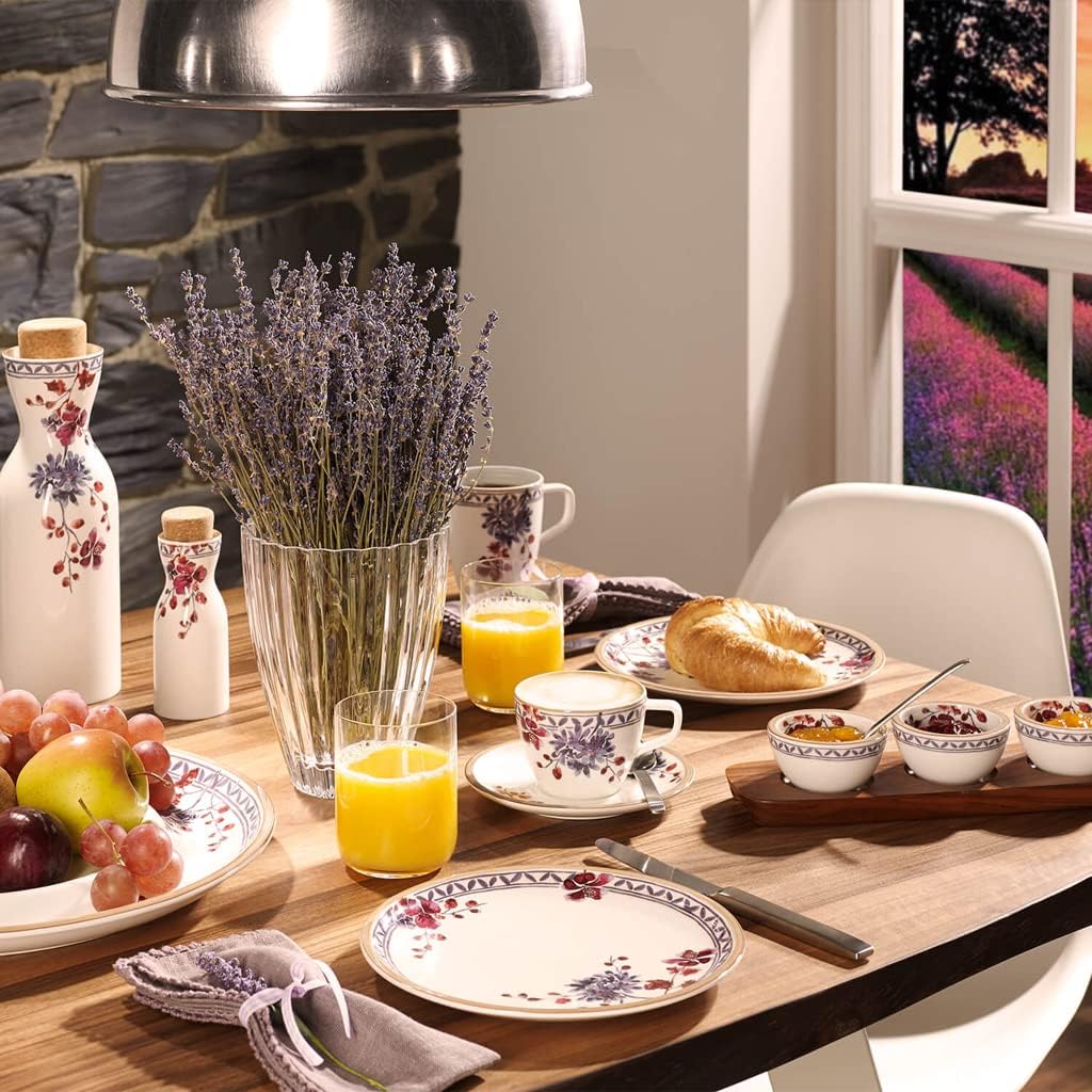Villeroy & Boch Artesano Provencal Lavender Salad Plate, 8.5 in, Premium Porcelain, White/Multicolored