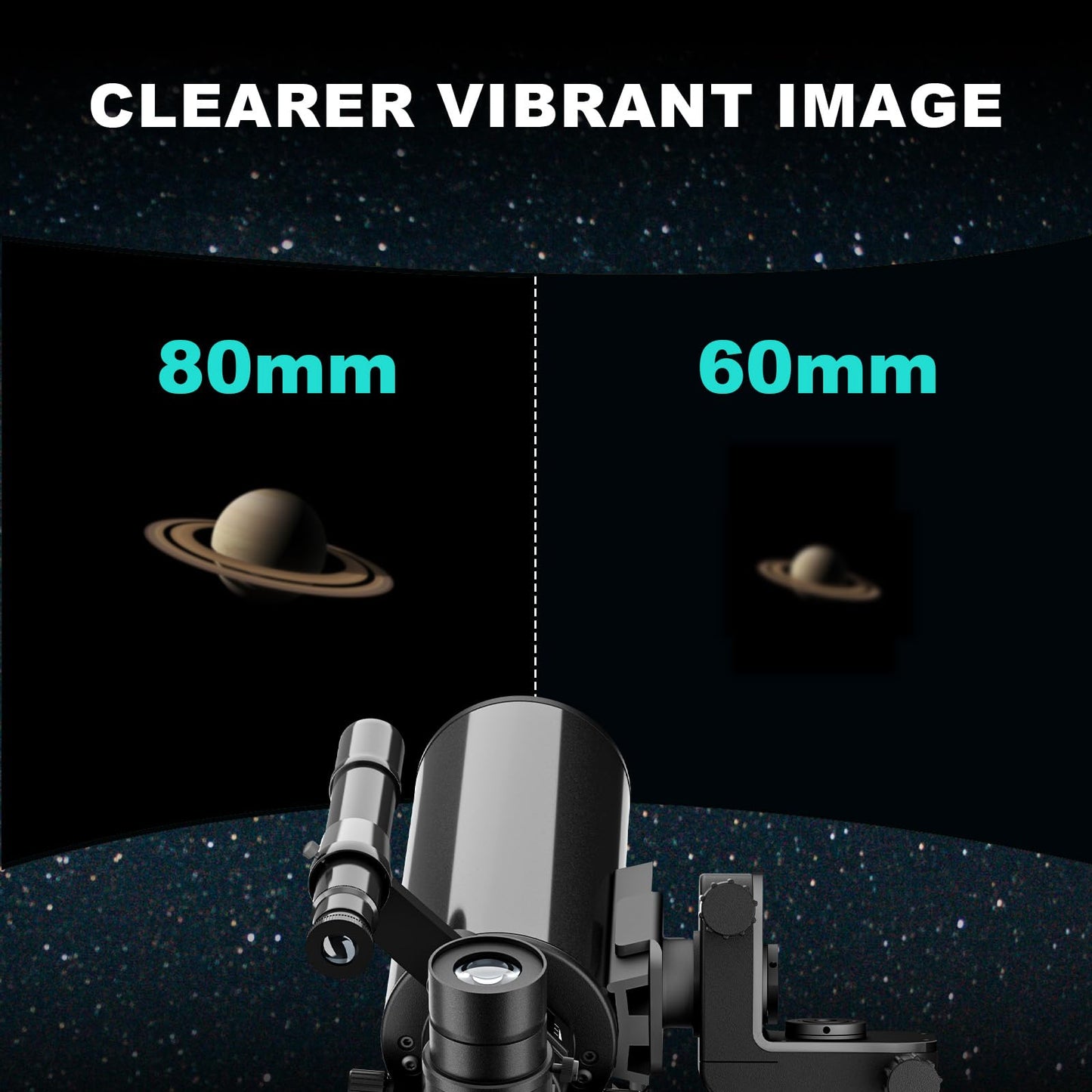 HOROX Maksutov-Cassegrain Telescopes for Adults Astronomy, 80mm Aperture 850mm Catadioptric Compound Telescope, Compact Portable Travel Telescope, w. Pro Tripod & Phone Adapter