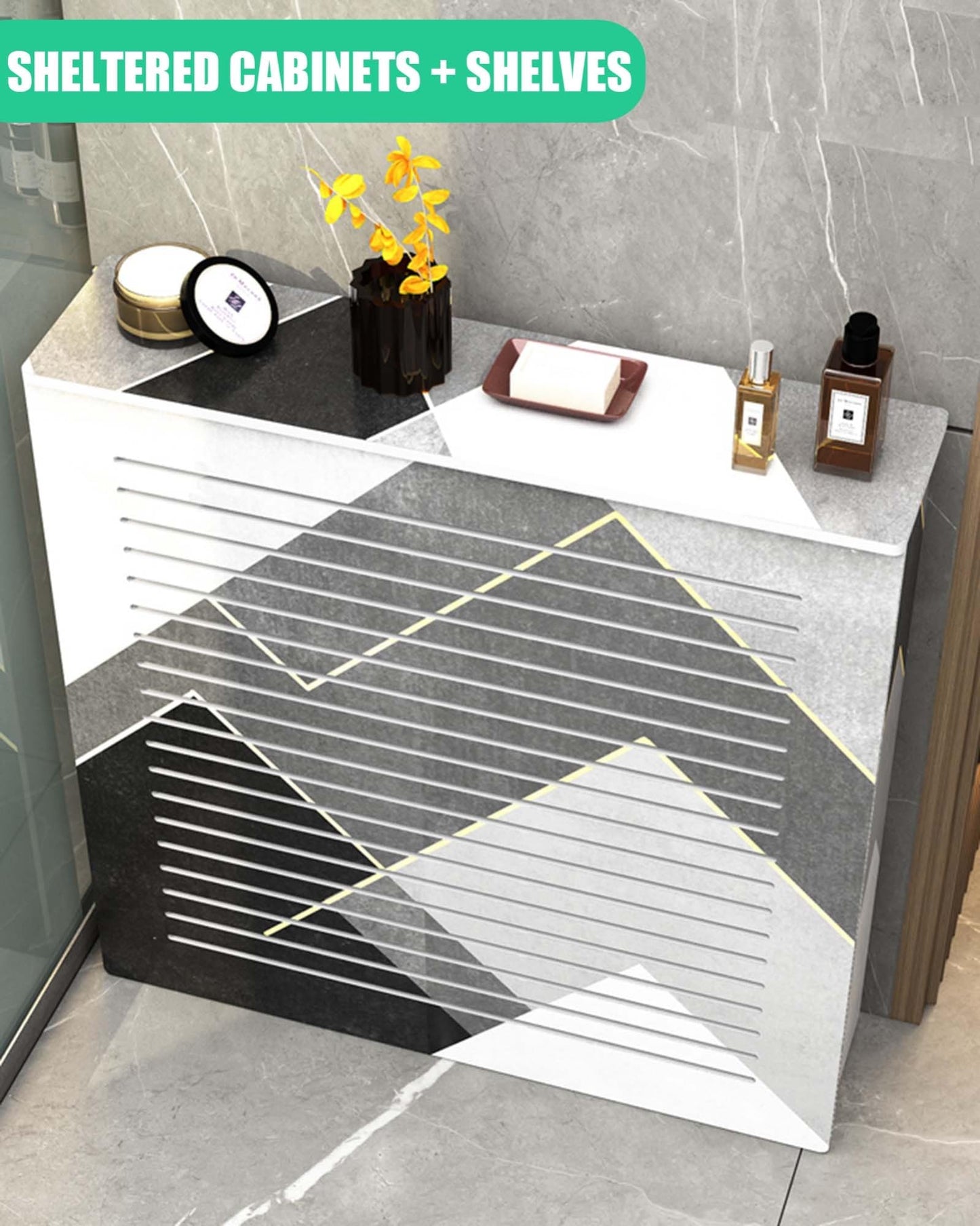 Elegant Radiator Covers For Home, Radiator Shelf Wooden Heater Covers For Radiators, Household Appliance Heating Accessories Cabinet Shelf Heating Covers For Living Room, Hallway(23.6"Lx7.9"Wx27.6"H)