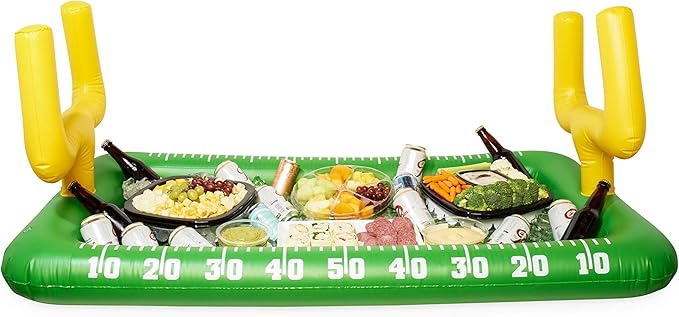 TrueZoo Football Field Inflatable Cooler for Parties, Drink Cooler, Party Supplies, Pool Party Decorations, 52"x 28", Set ...