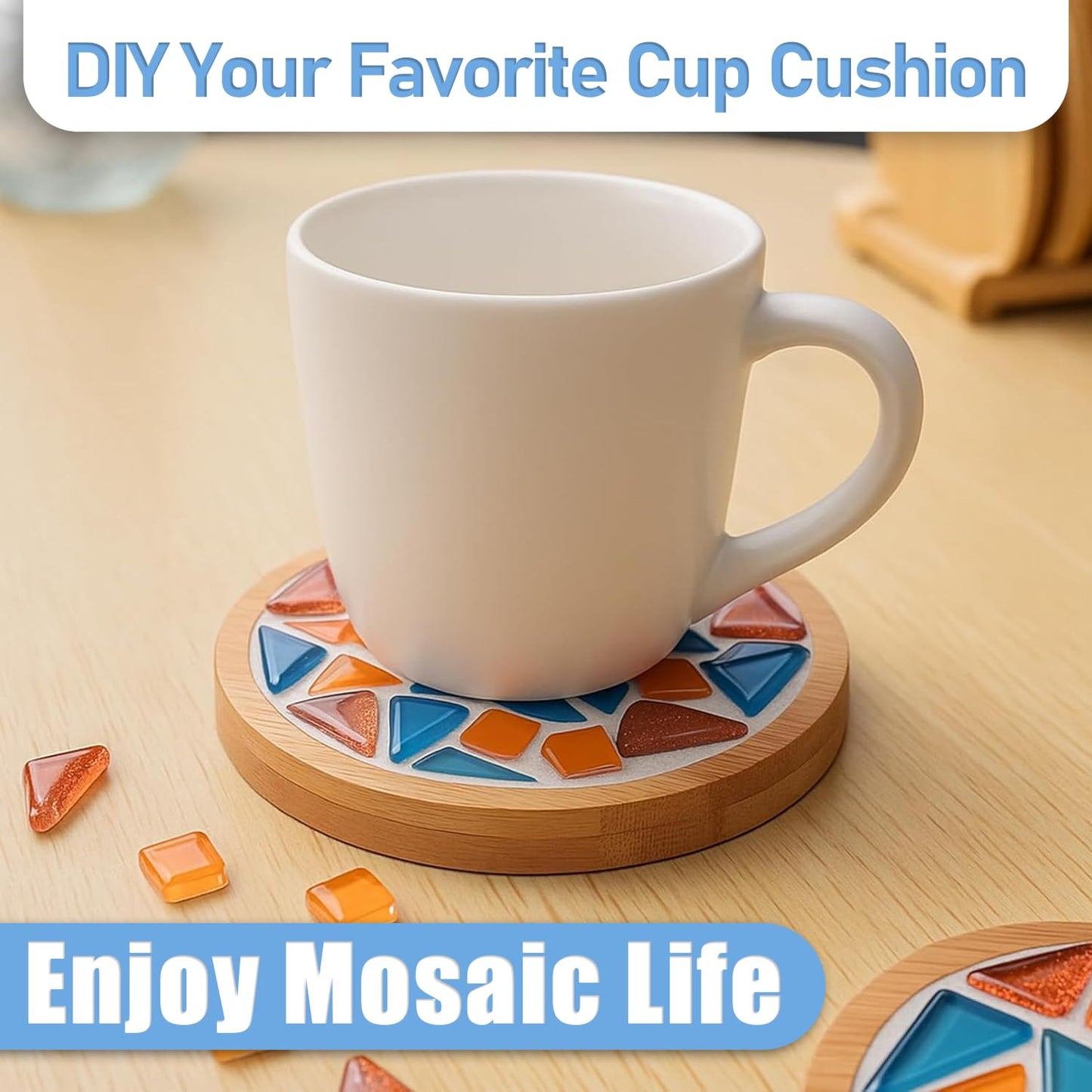Mosaic Crystal Grout, Mosaics Tile Tools, Mosaic Tile Accessories – Essential for Handmade Grouting and Perfect for DIY Craft Projects (White, 8.8oz)