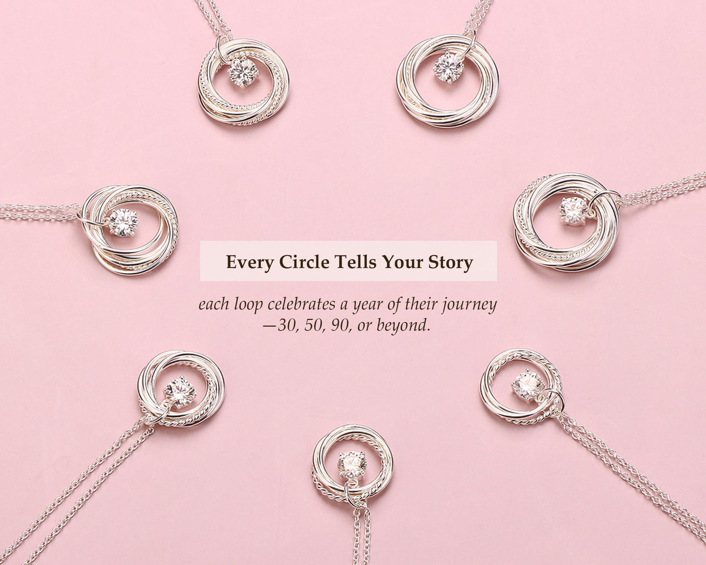 Krfy Birthday Gifts for Women Unique - 925 Sterling Silver Necklace with Moissanite 50th Birthday Gifts for Women 50 Years Old Birthday Card Present for Her Mom Wife Friend Female Turning 50s