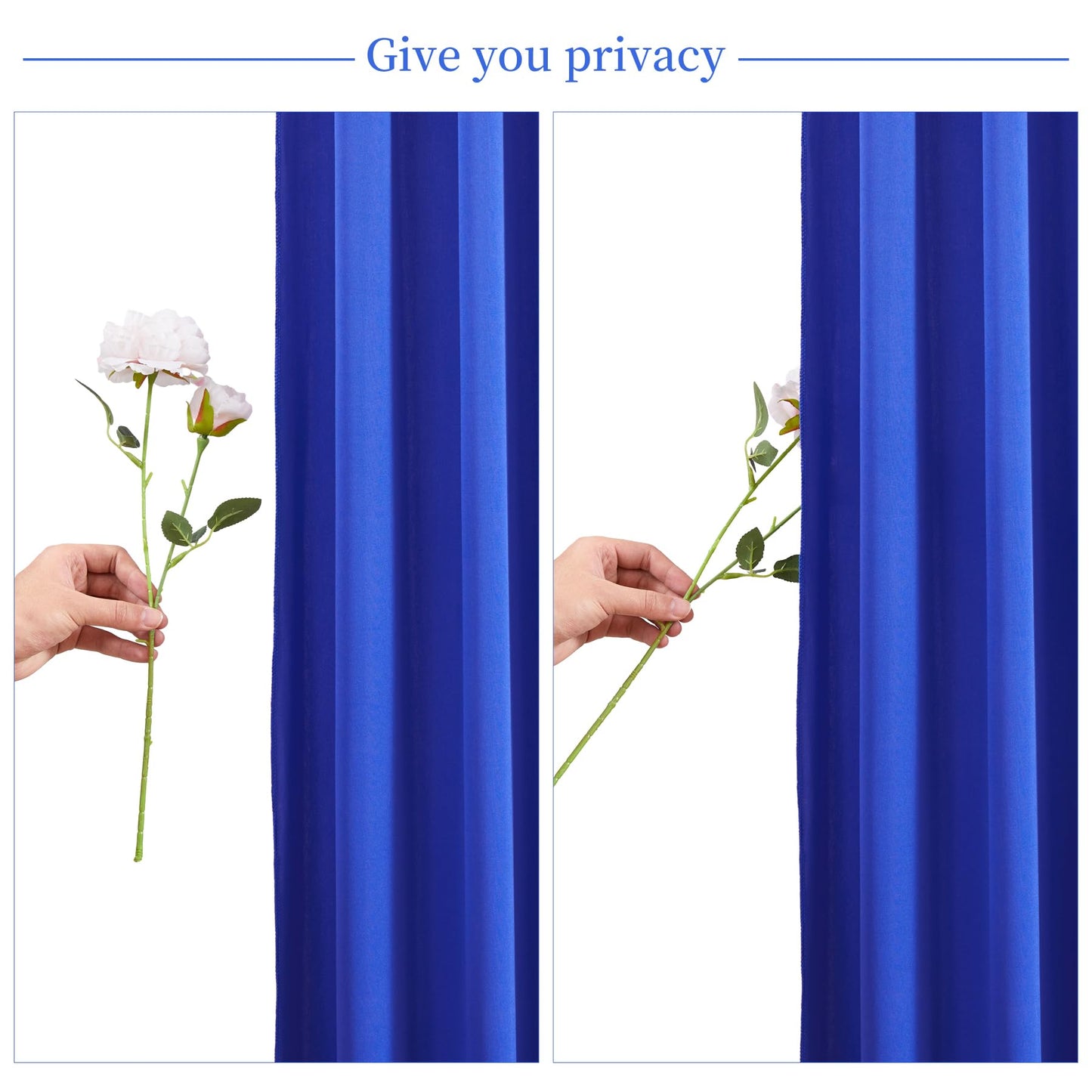 40ft x 10ft Wrinkle Free Royal Blue Wedding Backdrop Curtains for Party Bridal Shower Reception Decorations Royal Blue Fabric Curtain Backdrops Drapes for Photography Baby Shower Birthday Background