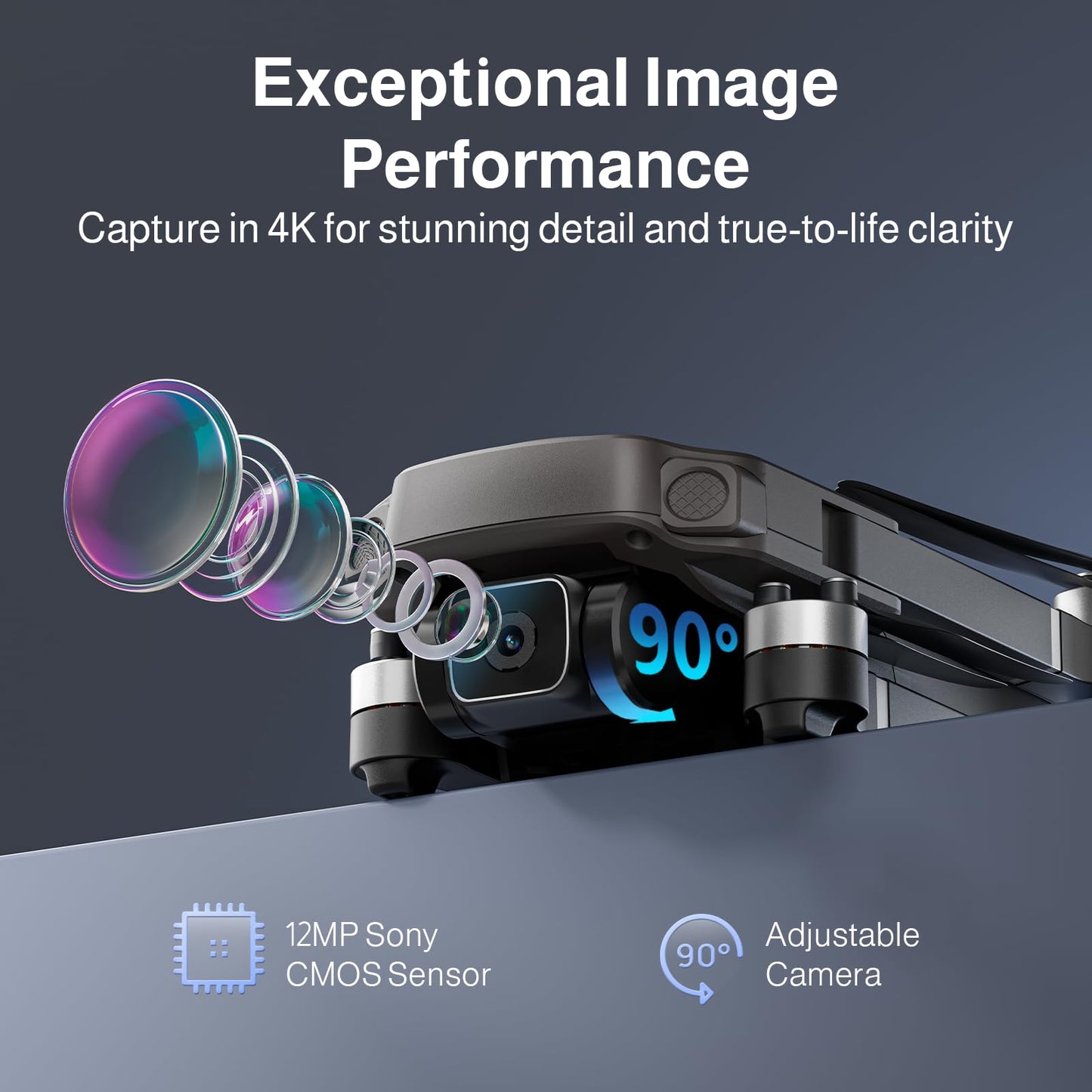 UranHub G30 Drones with 4K Camera for Adults with 2 Extra Batteries