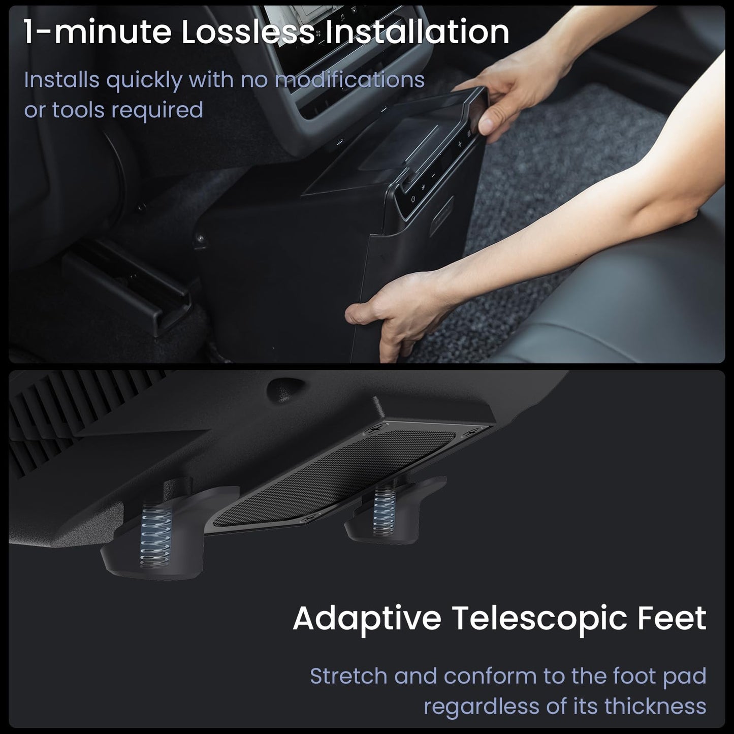 WinTang Car Refrigerator for Tesla Model Y Juniper, Rear Center Console Fridge for Tesla Model Y 2026~2025, Cooler & Warmer, Portable Freezer for Camping Traveling Commuting & Sports