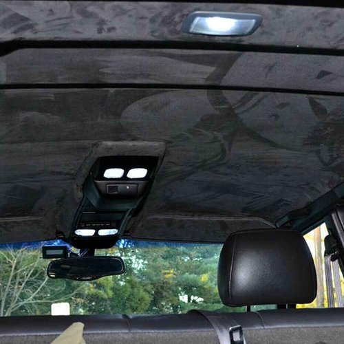 MOTUKA 118" L x 60" W Grey Suede Headliner Fabric with Foam Backing Material - Automotive/Home Micro-Suede Headliner Fabric for Car Replacement/Repair/DIY