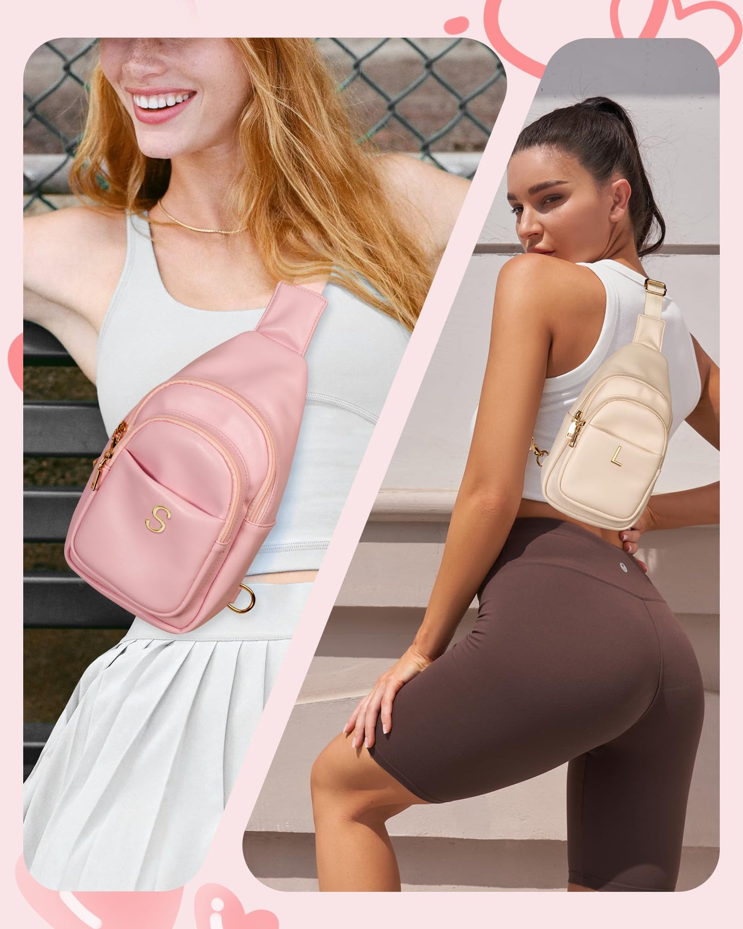 Freesya Gifts for 8-10, 11-14, 15-19 Year Old Girls, Personalized Sling Bag, Teen Girl Gifts Trendy Stuff, Monogram Gifts, Birthday Gifts for Teen Girls, Crossbody Shoulder Purse, Travel Essentials