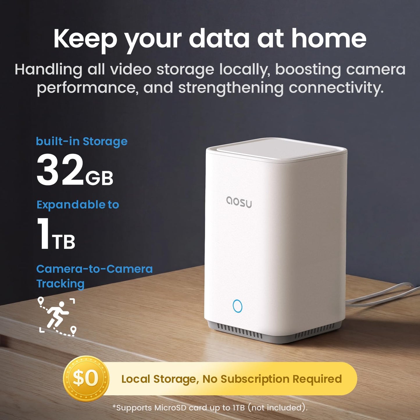 aosu T2 Ultra 4K Security Cameras Wireless Outdoor, 4 Cam Kit, Smart Home Security System with TrueColor Night Vision, AI Recognition & 360° Motion Tracking, Solar Power, Expandable 1TB Local Storage