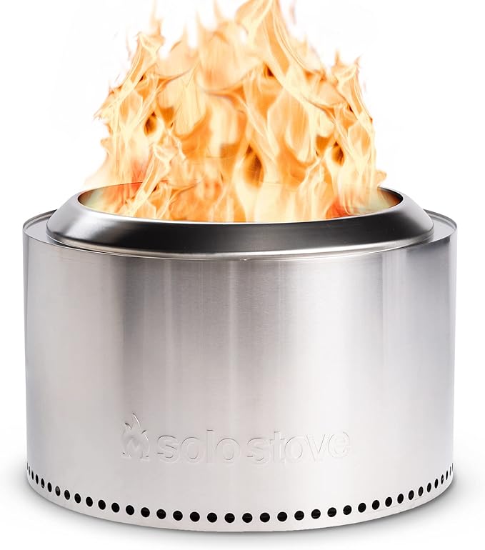 Solo Stove Yukon 2.0, 27 Inch Smokeless Fire Pit with Removable Ash Pan - Wood Burning Portable Stainless Steel Outdoor Fi...