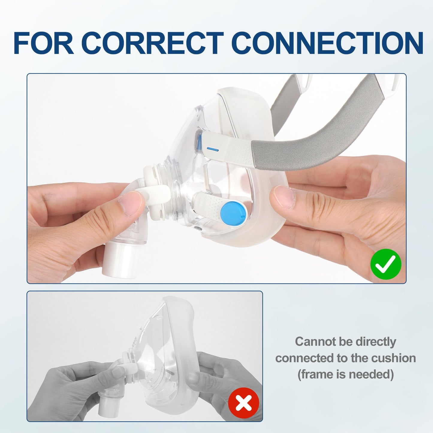 MEDICOLOR Replacement Elbows for AirFit F20, 2 Pack Quick Release Swivel Elbow Connector Compatible with F20 F30, Easy to Attach & Secure Fit CPAP Supplies