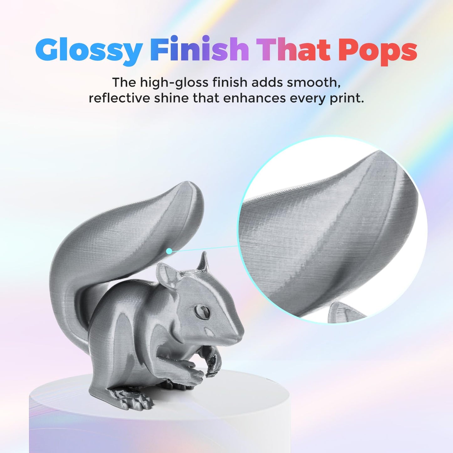 Flashforge 3D Printer Filament Silk Pla 1.75Mm 1Kg Spool-Dimensional Accuracy +/- 0.02Mm (Silver)