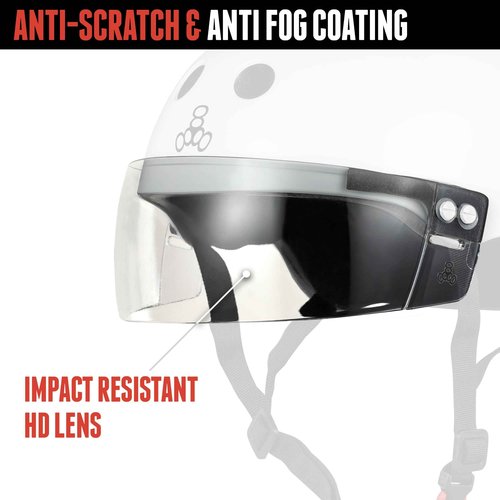 Triple Eight The Certified Sweatsaver Helmet with Visor for Roller Derby, Skateboarding and BMX, Purple Glossy, L/XL