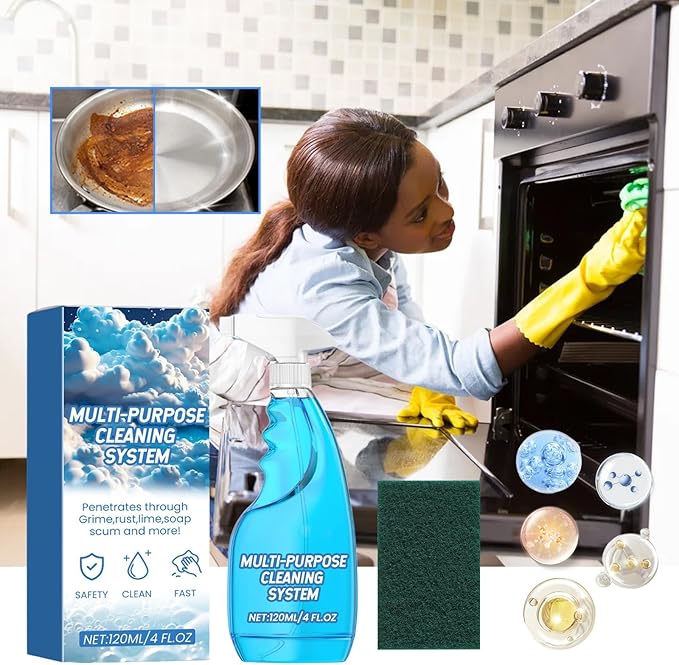 2PCS Splash Spray Oven Foam Cleaner, Stubborn Countertops Stain Remover, Multi-Purpose Cleaner For Kitchen Heavy Oil, 4Fl. Oz