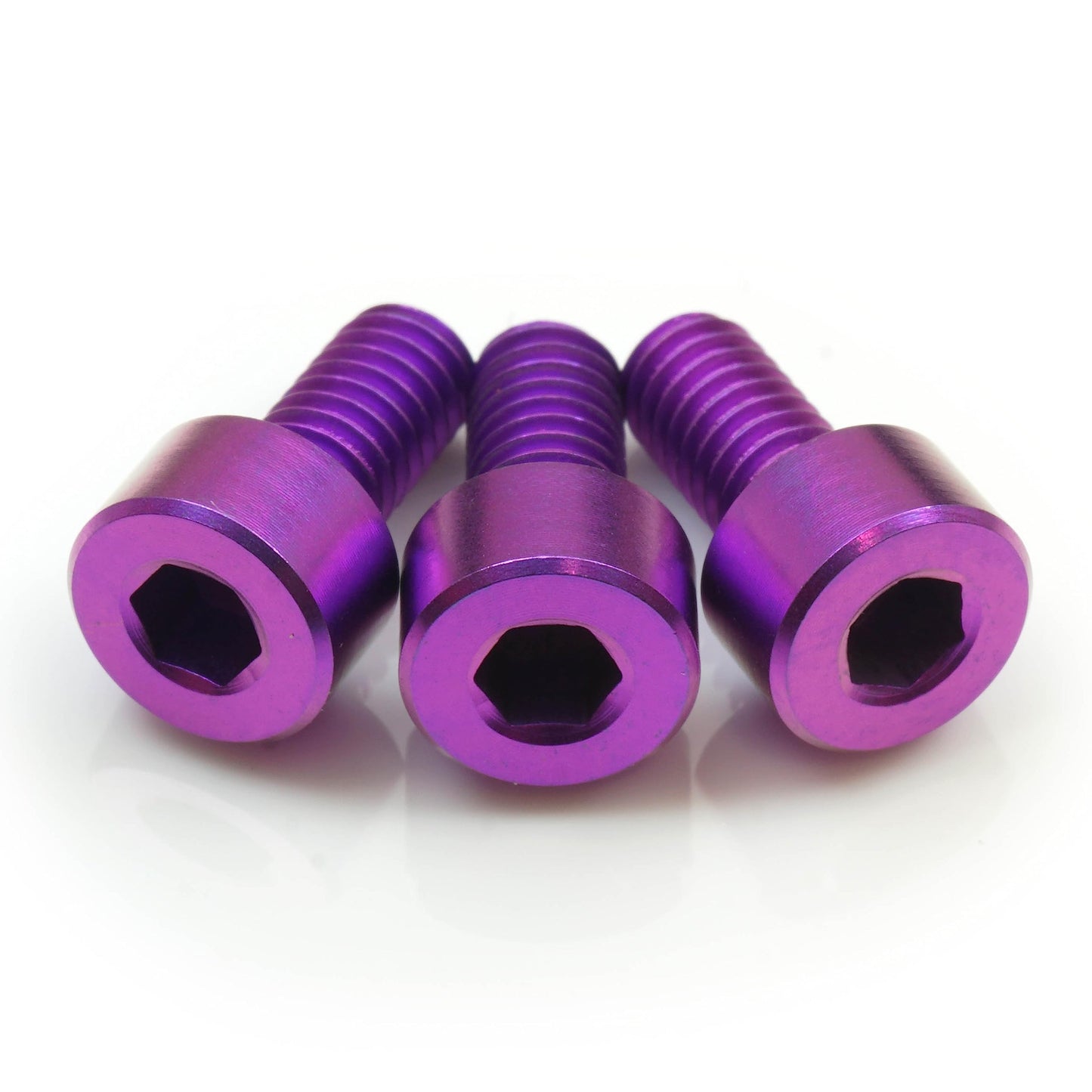 Stainless/Black Alloy Steel/Titanium - Floyd Rose Style Guitar Locking Nut Screws Set - Monsterbolts (Qty 4, Titanium - Fuchsia)