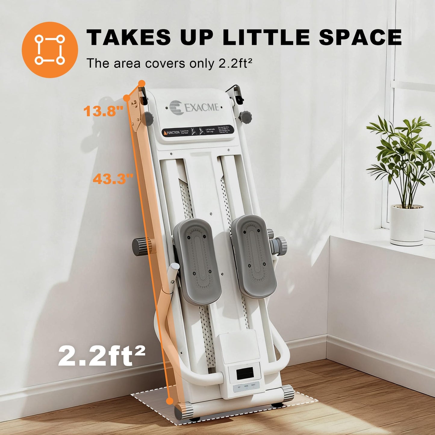 Magnetic Stair Stepper for Home, 16-Level Adjustable Resistance up to 77LBS, 350LBS Capacity, with Cup Holder & Bluetooth APP, Folding Compact Cardio Climber(White)