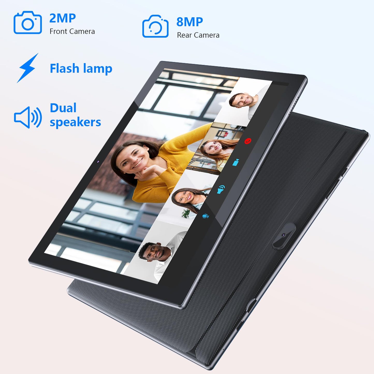 Android Tablet With Keyboard 10 Inch 2 In 1 Tablets Incldue Case Mouse Stylus, 3Gb Ram 64Gb Rom 1024Gb Expand Quad-Core Tablet P